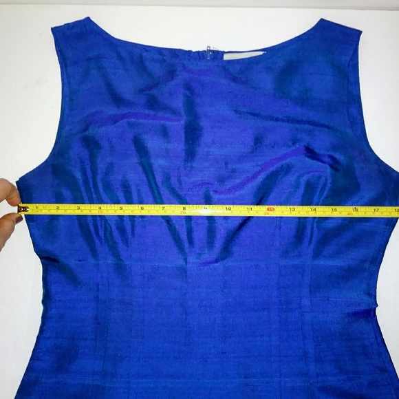 Vintage Silk Iridescent Sheath Dress - Picture 8 of 8